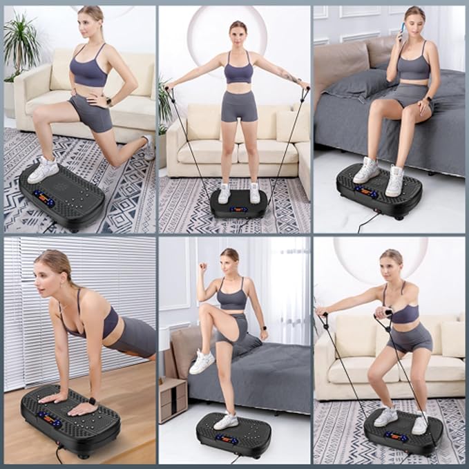 Vibration Plate Exercise Machine,Vibrating Plate for Lymphatic Drainage,Shake Plate for Weight Loss,Full Body Vibration Platform Machines for Women Men Exercise