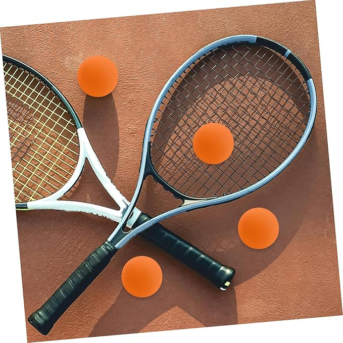 KICHOUSE 4pcs Squash Training Balls High Bounce Rubber Reaction Balls for Racquetball Accessories Boys and Girls Adults Professional Training Equipment