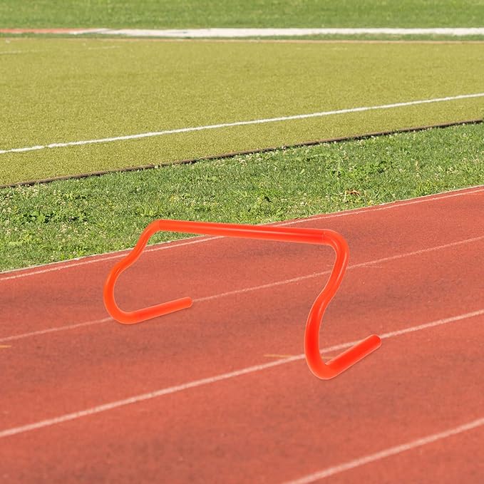 Kisangel PVC Football Training Hurdle Orange Portable Outdoor Agility Speed Ladder for Strength Coordination Exercises Weatherproof Shatterproof Sports Equipment