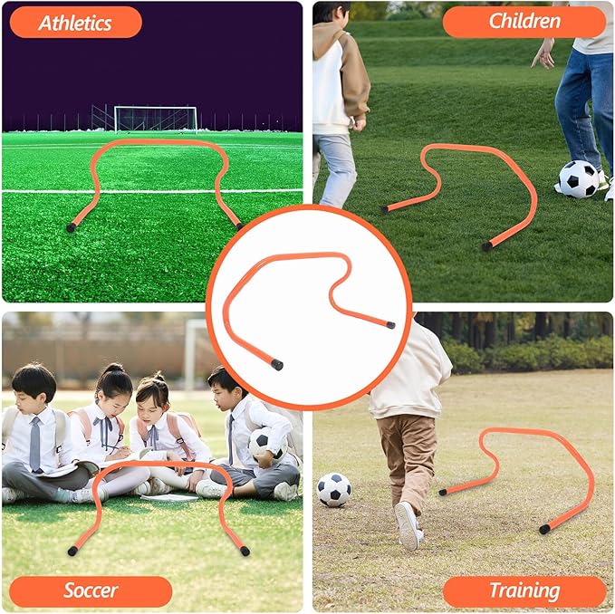 2pcs Plastic Agility Hurdles 23cm Wear-Resistant Speed Training Equipment for Soccer and Basketball Youth Football Practice