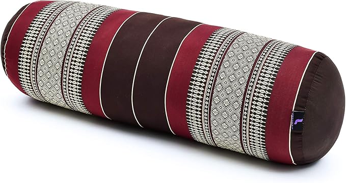 Leewadee Yoga Bolster - Standard Size – Large Meditation Cushion, Tube Pillow for Comfortable Reading, Pilates Equipment, Kapok Filling, 24 x 10 x 10 inches