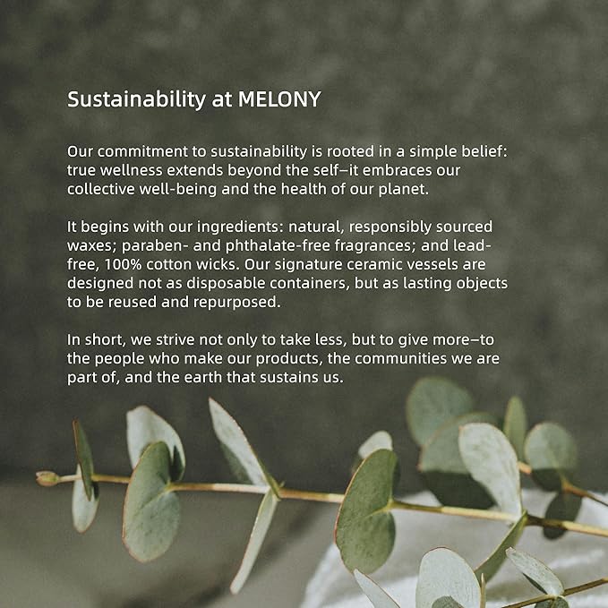 MELONY Massage Candle | Gentle Softening for Nourished, Hydrated, Balanced Skin (Amber Vanilla 130 g / 4.5 oz)