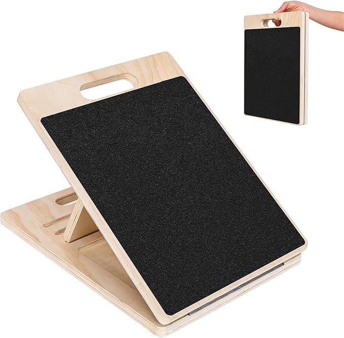 Adjustable Slant Board for Calf Stretching，Calf Stretch Incline Plate for Exercise, Squats and Physical Therapy，Foot and Ankle Physical Therapy & Leg Stretching & Tool for Back and Leg Pain Relief