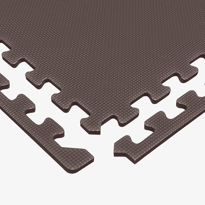 We Sell Mats 3/8" Thick Multipurpose EVA Foam Exercise Floor Mat, Interlocking Tiles, Anti-Fatigue for Home or Gym