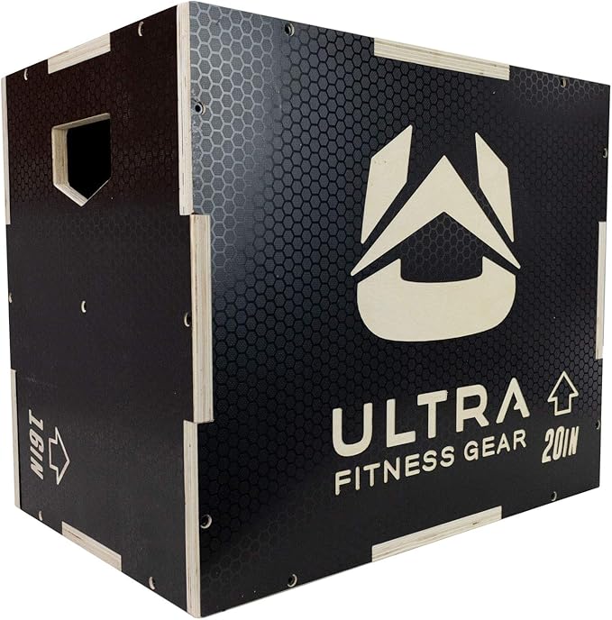 Wooden Plyo Box, 31 Plyometric Jump Training Squat, Step Up, Jumps & More Workout Size S, M, L, XL