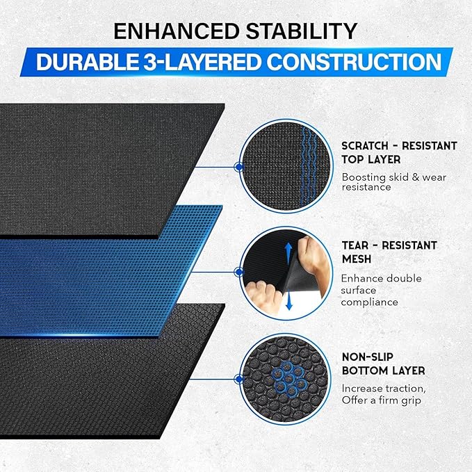 YES4ALL Exercise Mat for Home Gym, Fitness Workout Mats