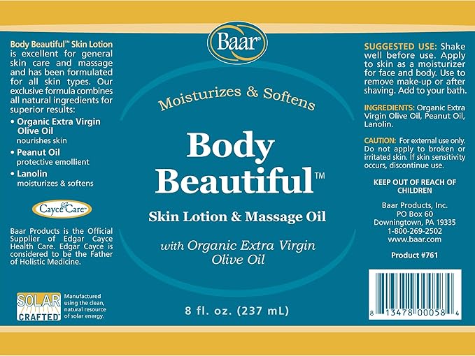 Body Beautiful Massage Oil 8 Oz