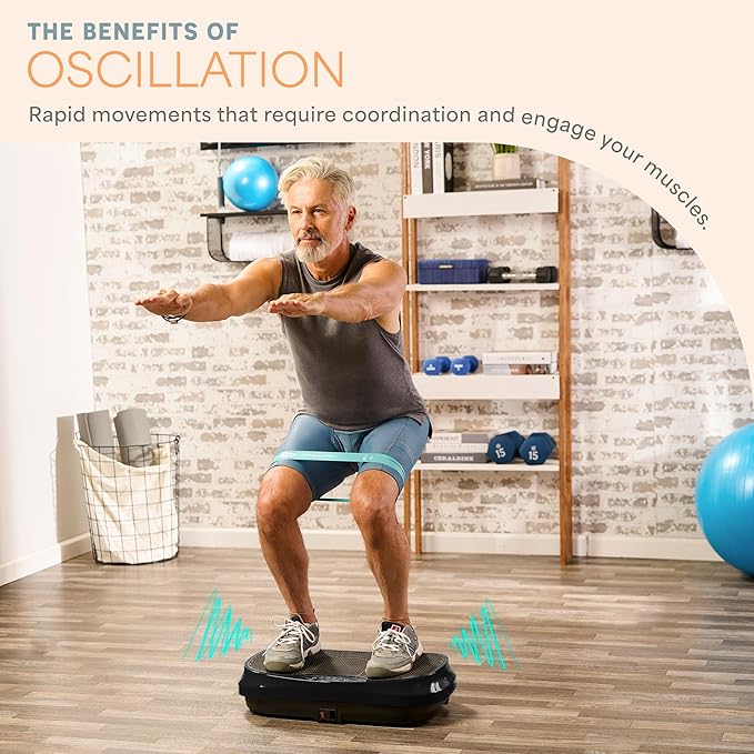 Lifepro Vibration Plate for Lymphatic Drainage – Whole Body Vibrating Platform Exercise Machine for Muscle Toning & Recovery with Remote Max Load 260 lb