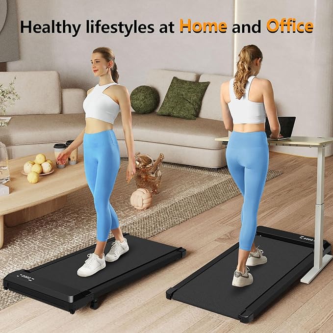 Walking Pad Treadmill with Incline,Under Desk Treadmill with Incline 2 in 1 for Walking and Jogging,2.5HP Compact Incline Walking Pad for Home Office with Remote Control
