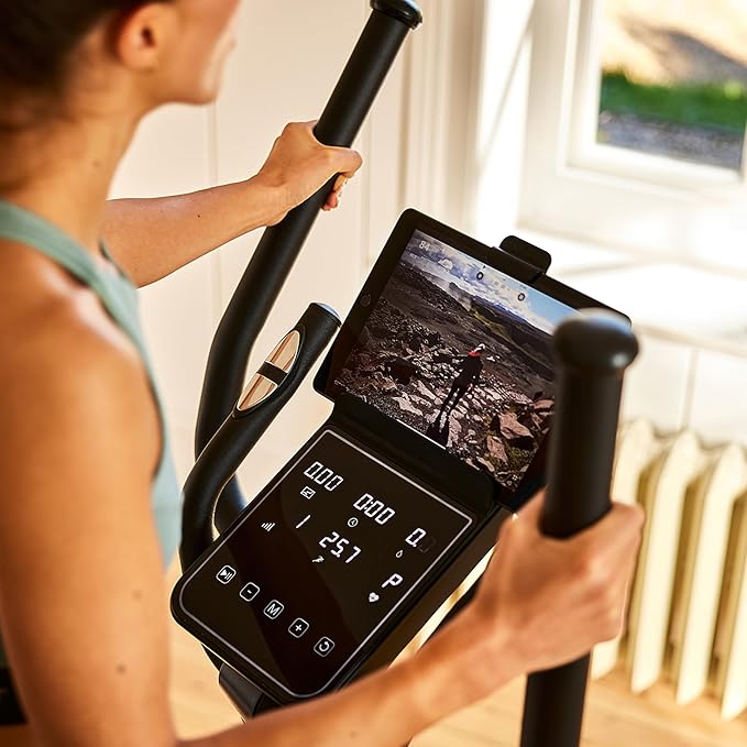 Reebok FR20 Home Elliptical Cross Trainer, Black, Cardio Exercise, 8 Resistance Levels, 264 lb. Capacity, Plus 60 Day Free Kinomap Membership