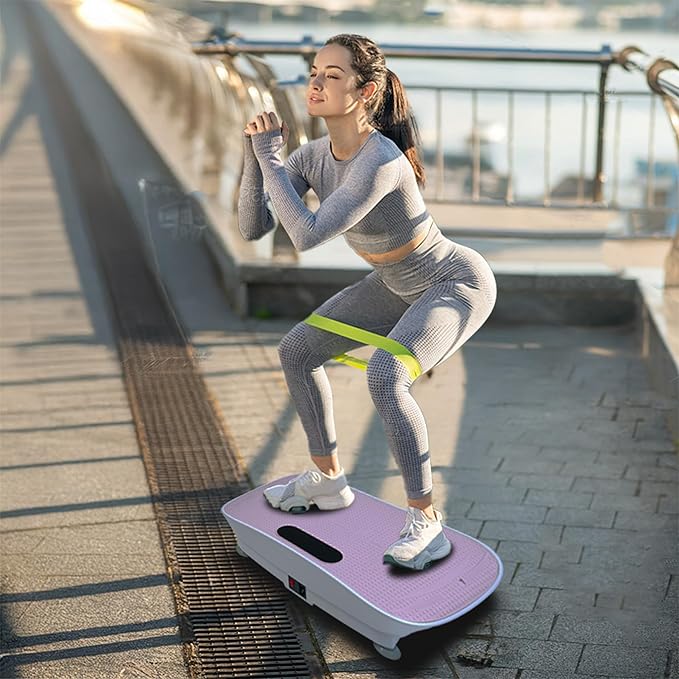 Silent Vibration Platform 10-Speed Fat Burning Body Shaker Machine for Home Fitness Pink