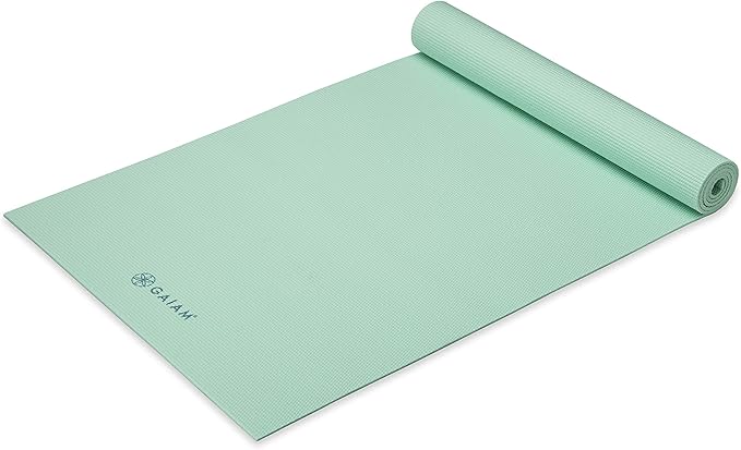 Gaiam Yoga Mat - Premium 5mm Solid Thick Non Slip Exercise & Fitness Mat for All Types of Yoga, Pilates & Floor Workouts (68" x 24" x 5mm)