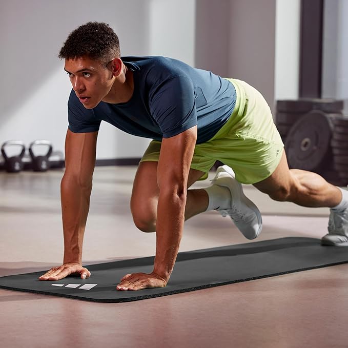 adidas Fitness Mat - Lightweight - Non Slip Yoga Mat, 7mm or 10mm