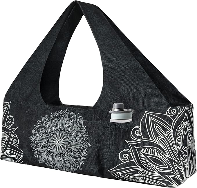 Yoga Mat Bag - Large Yoga Bag with Yoga Mat Strap, Zipper and Pockets - Yoga Bags and Carriers Fits All Your Stuff - Personalized Yoga Mat Bags for Women Fits Most Size Mats