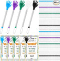 100 Pcs Extendable Back Scratcher Bulk Father's Day Dad Gift Hand Shaped Retractable Back Scratcher with Gift Cards Bags Telescoping Massage Tool for Adults Men Church Birthday