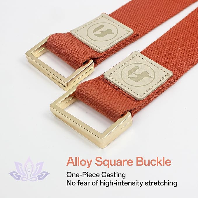 Yoga Straps 1.8M or 2.5M, Durable Cotton Yoga Straps for Stretching, Adjustable Yoga Belt Strap for Yoga, Dance, Gym Workouts