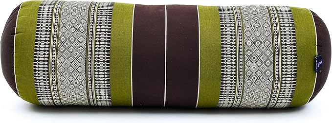 Leewadee Yoga Bolster - Standard Size – Large Meditation Cushion, Tube Pillow for Comfortable Reading, Pilates Equipment, Kapok Filling, 24 x 10 x 10 inches