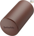 BetterMe Foam Roller for Muscle Recovery – High Density Exercise Roller for Back &Legs – Deep Tissue Massage Roller for Tension, Relief & Stretching (Chocolate Brown)