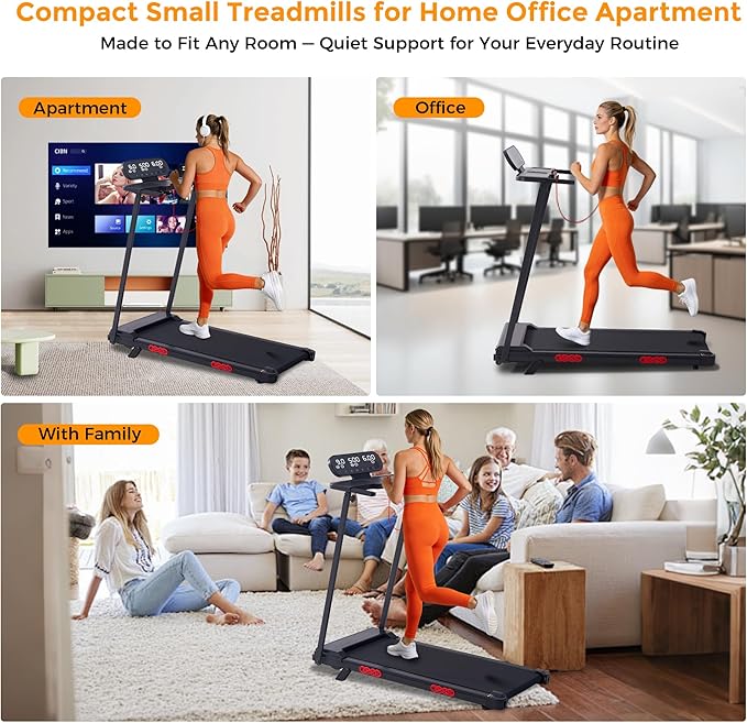Walking Pad Treadmill with Incline, 2026 Upgrade Portable Treadmill with Handles for Home Small, 3.5HP Small Walking Pad with Handle Bar, 0.6-10.0MPH, 400LBS