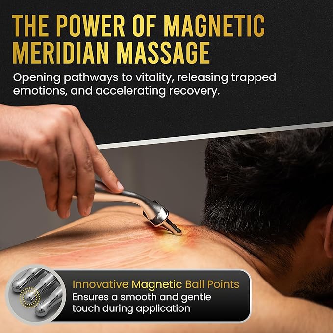 MagnetRX® Magnetic Therapy Massage Fork – Multi–Functional Magnetotherapy Pen for Emotion Code Magnets, Meridian Massage Tool & Body Healing Magnets – Magnetoterapia Fisioterapia Portatil Aparatos