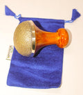 WITSOUL Kansa Bronze Vatki with Handle for Foot Massager, Relaxation and Deep Cleaning Ancient Indian Technique Massager (Natural Brown (Set of 1)