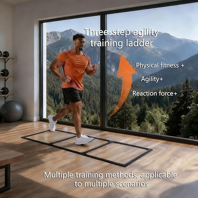 Strong Single Unit Agility Ladder with Anti Slip Design Ideal for Indoor Outdoor Sports Training Agility Ladder for Speed Training