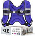 Weighted Vest for Women & Men with Reflective Stripe and Adjustable Buckle, Comfortable & Durable Rucking Vest for Walking, Running & Strength Training