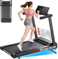 JAGJOG Treadmill for Home with Auto Incline, 3.5-4.5 HP Foldable Treadmill, 12 HIIT Programs,15"-18" Wide LED Touchscreen, Smart App & Heart Rate, 300-400LBS Capacity, Fully Assembly