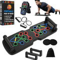 Push Up Board 21-in-1 Home Workout Equipment for Men & Women – Multi-Functional Push Up Bar with Handles, Resistance Bands, Sliding Discs & Carry Bag – Heavy-Duty 330 lbs Home Gym Equipment