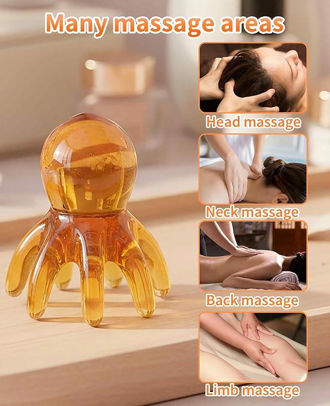 4PCS Octopus Head Massager Scalp, Head Spa Massage Tools for Stress Relief, Point Massage Comb