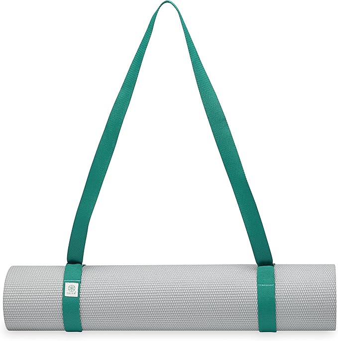Gaiam Easy-Cinch Yoga Mat Sling - Durable Carrying Strap for Yoga Mat with Metal D-Rings for Secure Fit (No Mat Included)