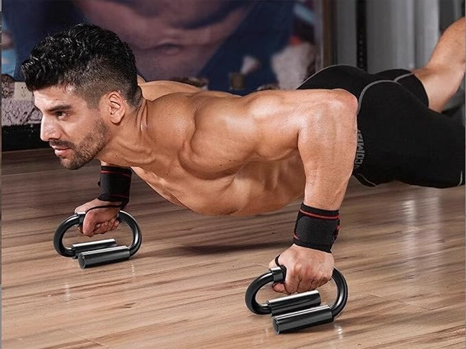 Push Up Bars, Push-up Handles, Set Of 2 Extra Thick Non Slip Foam Grip, Unique Sturdy Structure Push Up Stands, Perfect Strength Training Home Gym Push Up Handles For Floor