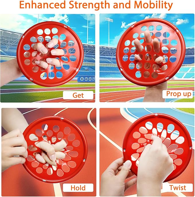 Hand Exercise Webs, 7 Inch Hand Exerciser Finger Grip Strength Trainer Hand Strengthening Devices for Physical Therapy, Hand Grip Strengthener, Finger Exerciser | Resistance Level - Medium Resistance