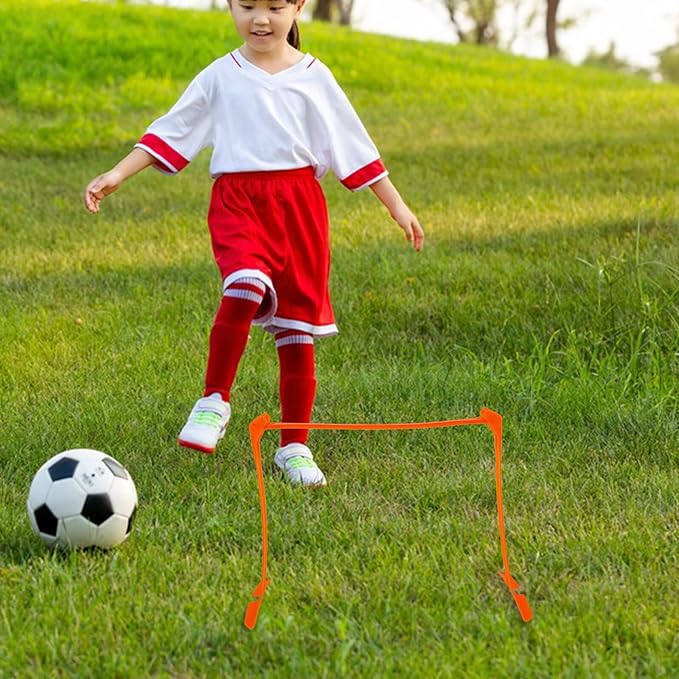 BESTonZON Adjustable Soccer Training Hurdles Plastic Agility Hurdles Set with 3 Height Levels for Youth Football Speed and Agility Training Equipment