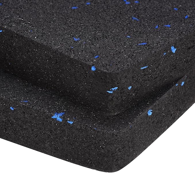uxcell Treadmill Mat-4.7"x3.2" Exercise Equipment Mat for Floor Protection Sound Reduction, Black Blue 6Pcs