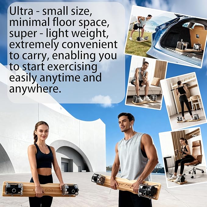 Portable Pilates Reformer Alternative – Adjustable Resistance Bar System for Full-Body Core, Legs & Glutes Training | Pilates Machine for Strength, Posture & Flexibility
