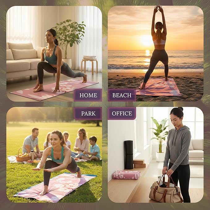 COREMOTION Hot Yoga Mat Towel (26.5'' x 72'’) – Lightweight Multipurpose Towel with Non-Slip Silicone Grip, Quick-Dry & Sweat Absorbent for Women - Yoga, Pilates, Gym, Indoor & Outdoor Workouts