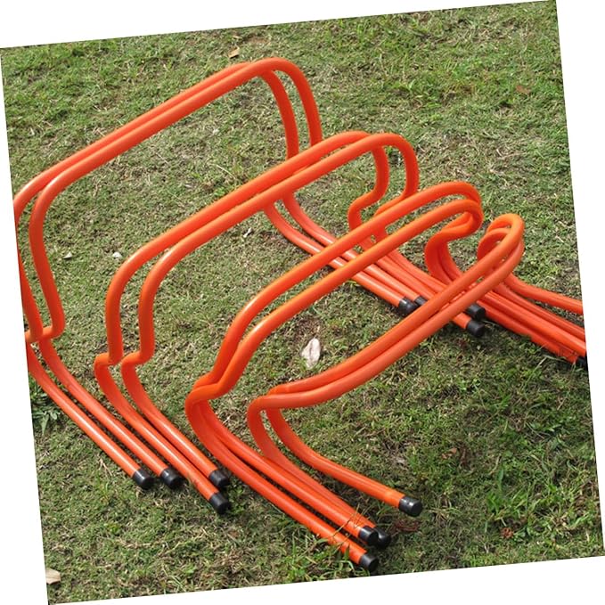 Mikinona 2pcs Professional Speed Hurdles Plastic Training Agility Hurdles 15cm for Soccer Football Running Training Equipment