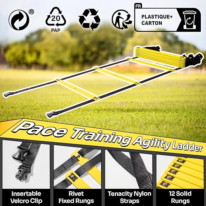 Dimples Excel Agility Ladder 12 Rung 20 FT Speed Training Ladder