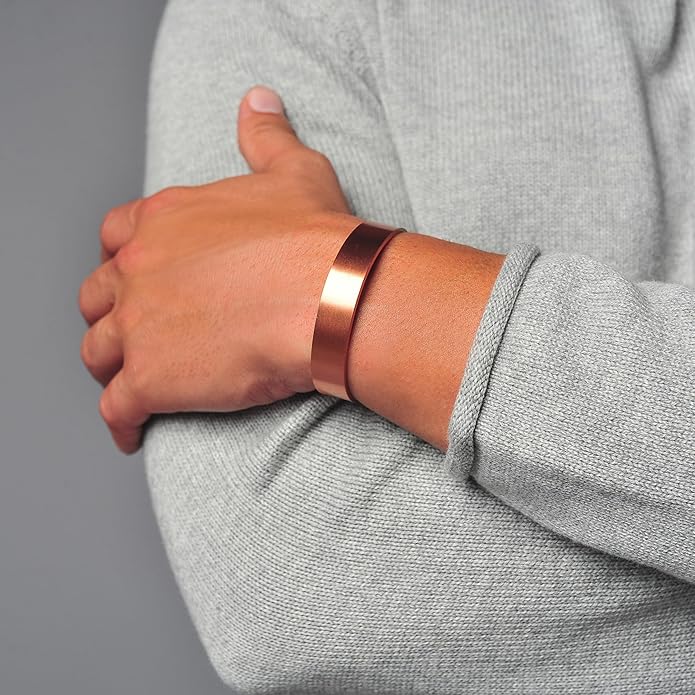 Earth Therapy Elegant Design Magnetic Field Copper Bracelets with Ultra Strength Magnets - Unisex - Adjustable