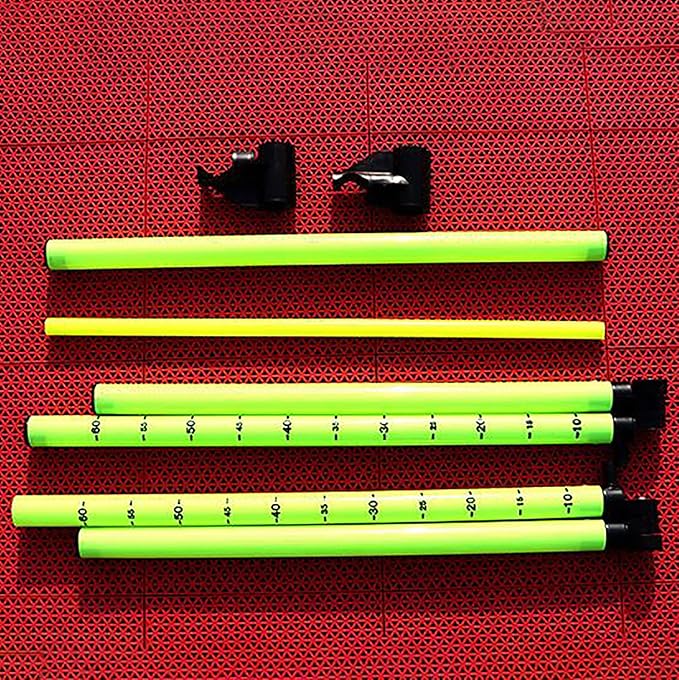 Adjustable Scale Agility Hurdles Football Track and Field Training Jumping Bar Set Outdoor Detachable Dogs Speed Ladders Obstacles,Green,60cm