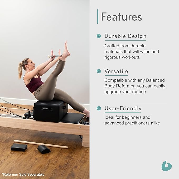 Balanced Body Traditional Reformer Accessory Kit with Pole, Dowel, and Cushions, Pilates Reformer Accessories, Pilates Equipment for Home Gym or Pilates Studio, 4 Pieces