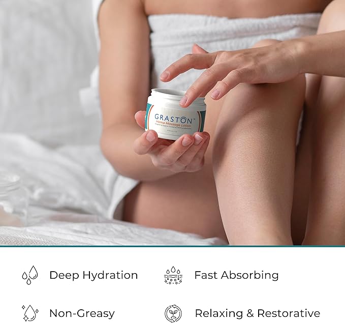Graston Hemp Massage Cream 4oz – Hydrating Hemp Cream for Relaxation & Soft Skin - Pack of 1