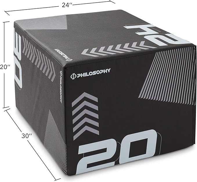 Philosophy Gym 3 in 1 Soft Foam Plyometric Box Jumping Plyo Box for Training and Conditioning