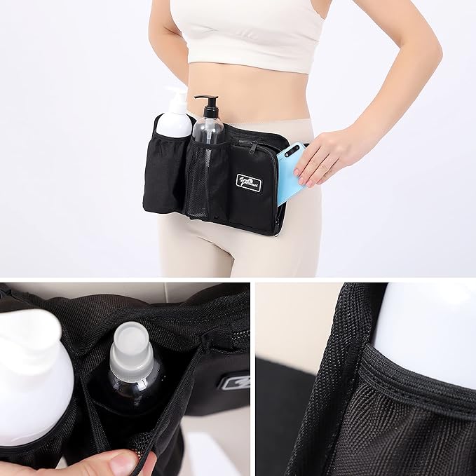 Massage Bottle Bag Massage Therapist Holster Massage Lotion Holster Massage Oil Holster（YR3KD-3Blue-green）