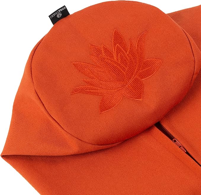 Yoga Studio Spare Organic Cotton Bolster Covers With Handle And Zipper (Terracotta)