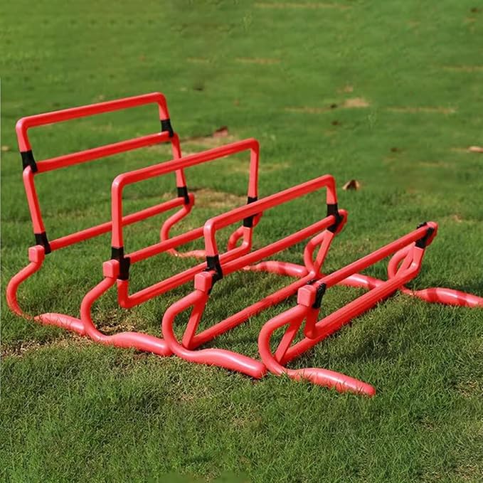 5X Agility Hurdles Obstacles Improves Strength Adjustable Speed Hurdles for Soccer Athletes Basketball Running Indoor Outdoor