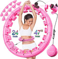 30/24/12 Knots, Upgraded Magnetic Lock Weighted Hula Hoop for Kids Adults Weight Loss, Infinity Hoop Plus Size, Home Indoor Outdoor, Fitness Exercise, Abdominal Toner