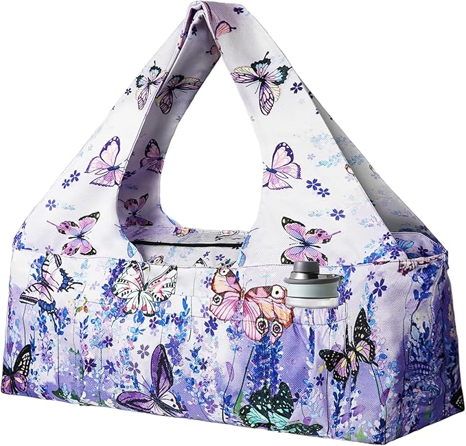 Yoga Mat Bag - Large Yoga Bag with Yoga Mat Strap, Zipper and Pockets - Yoga Bags and Carriers Fits All Your Stuff - Personalized Yoga Mat Bags for Women Fits Most Size Mats