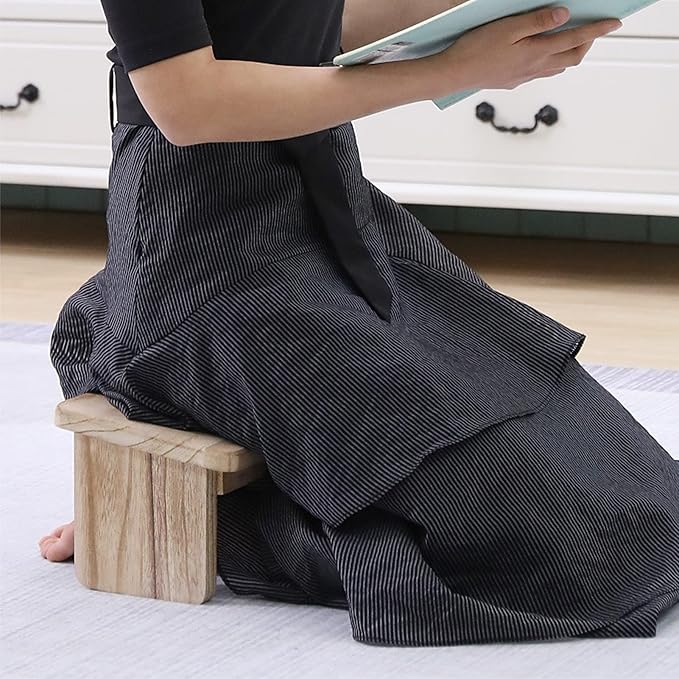 Kneeling Meditation Bench - 39.5 * 19.5 * 16Cm, Foldable Ergonomic Solid Wood Yoga Bench, Ergonomic Prayer Stool, Relieve Fatigue and Build Up Body